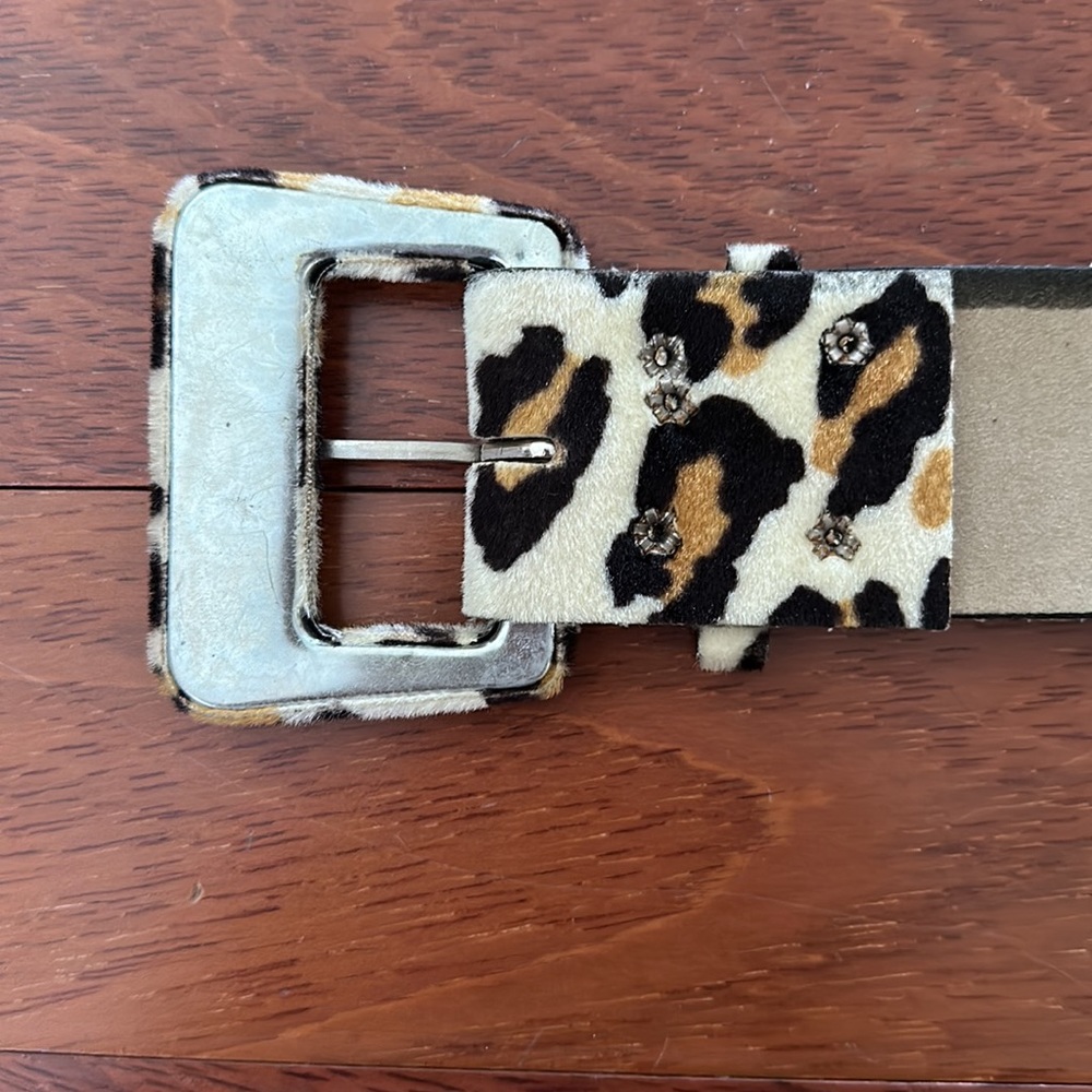 Vintage Leopard Velvet Belt - Picture 4 of 9